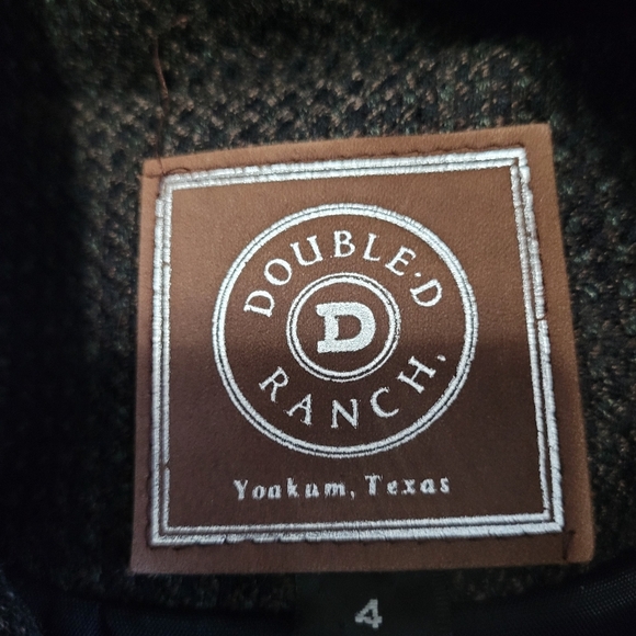 Double D Ranch Embroidered Long Sleeve Duster Coat Size 4 Western Button Pockets - Picture 4 of 7